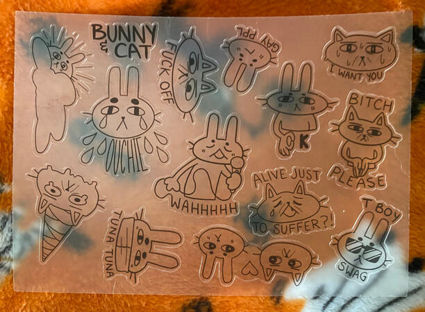 BunnyCat Sticker Sheet