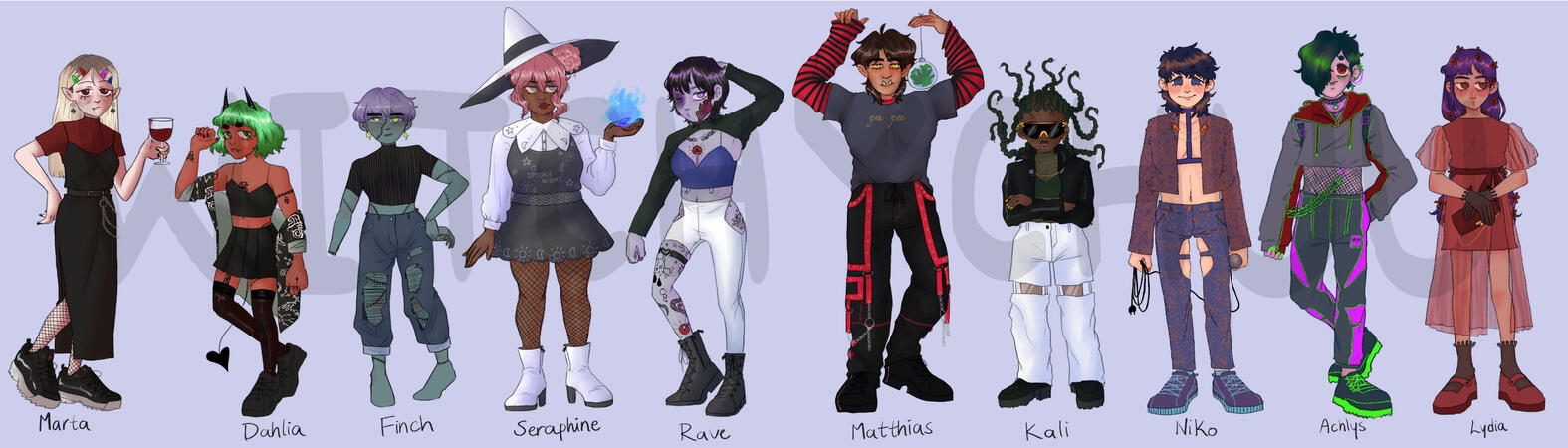 Supernatural Sweethearts Character Lineup